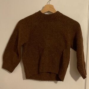 Brown zara cropped sweater